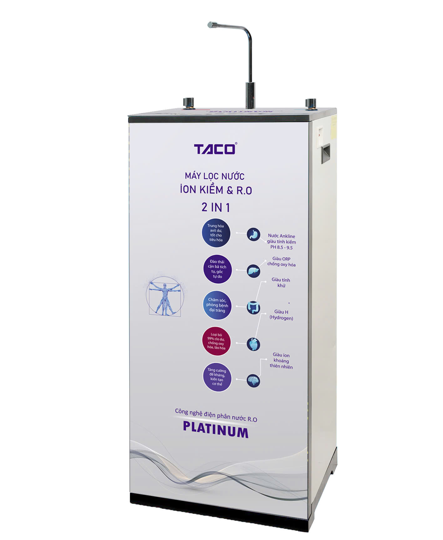 MÁY LỌC NƯỚC ION KIỀM TACO TC-KR07 - Ảnh 2